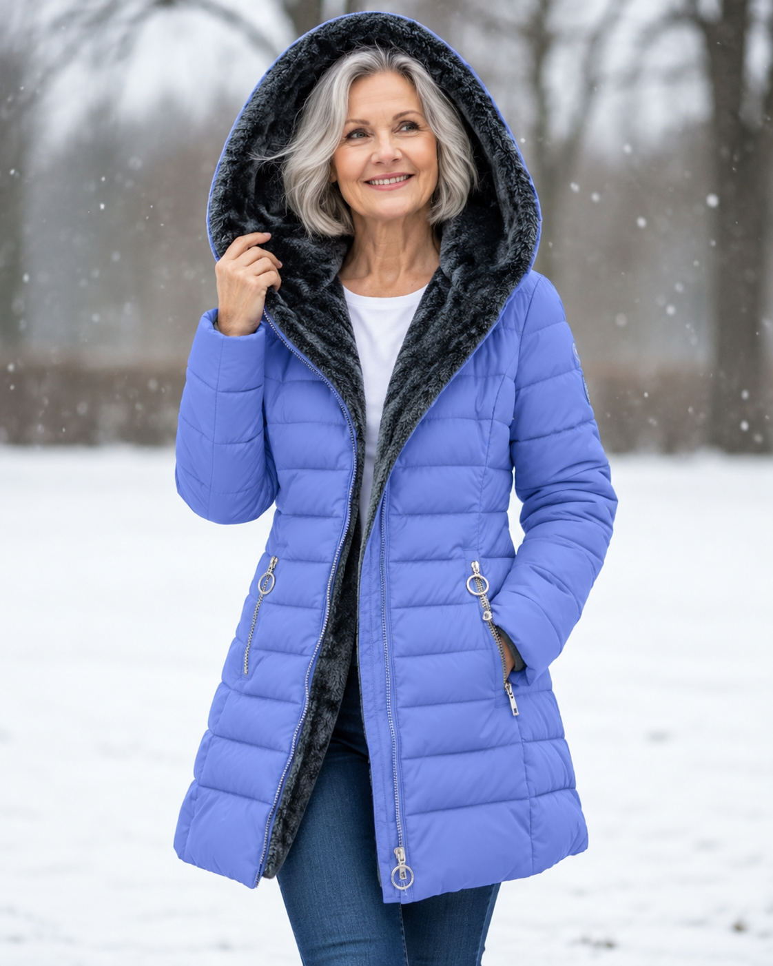 Angela | Elegant Hooded Winter Coat