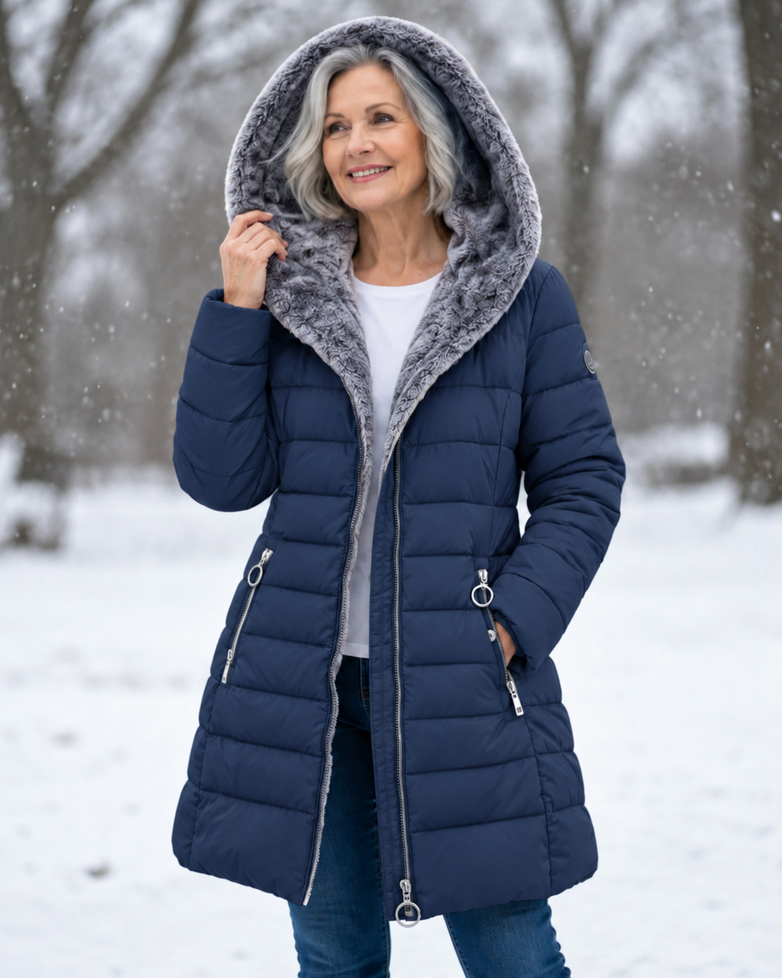 Angela | Elegant Hooded Winter Coat