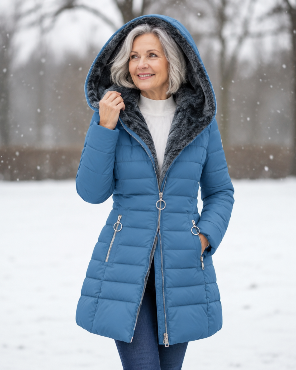 Angela | Elegant Hooded Winter Coat