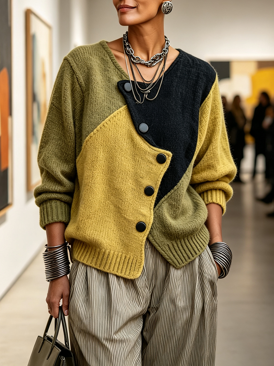 Wella™ | Colour-Block Knit Jumper