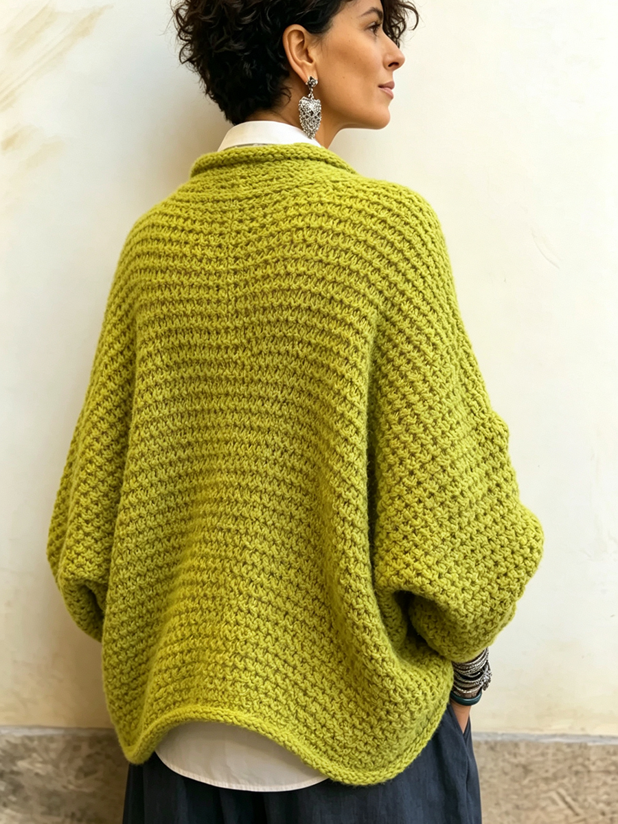 Relaxed Crossover Knit Jumper