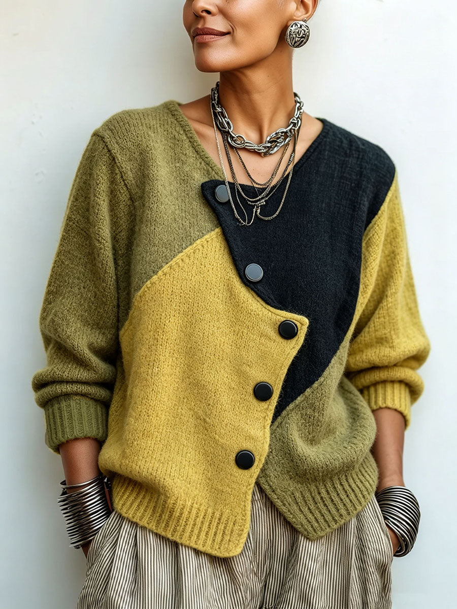 Wella™ | Colour-Block Knit Jumper