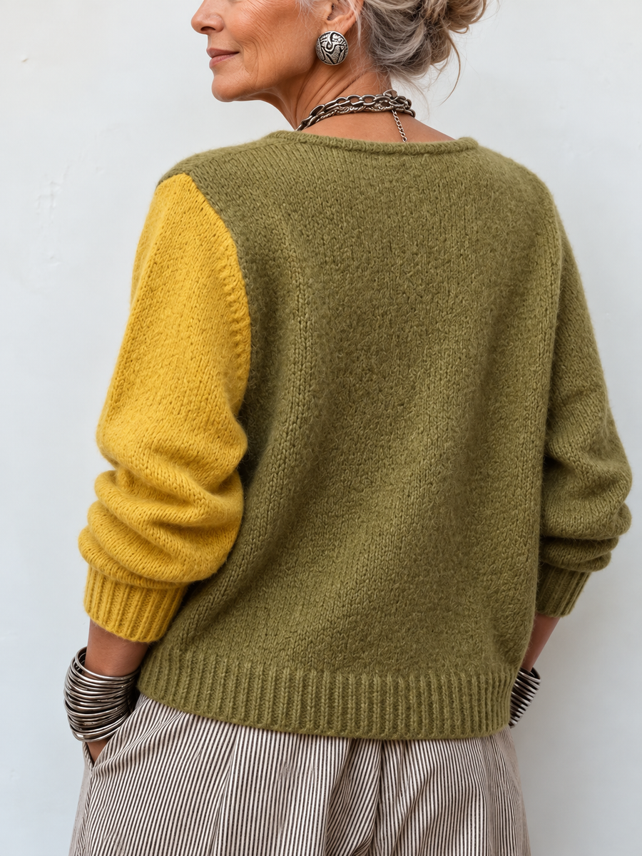 Wella™ | Colour-Block Knit Cardigan